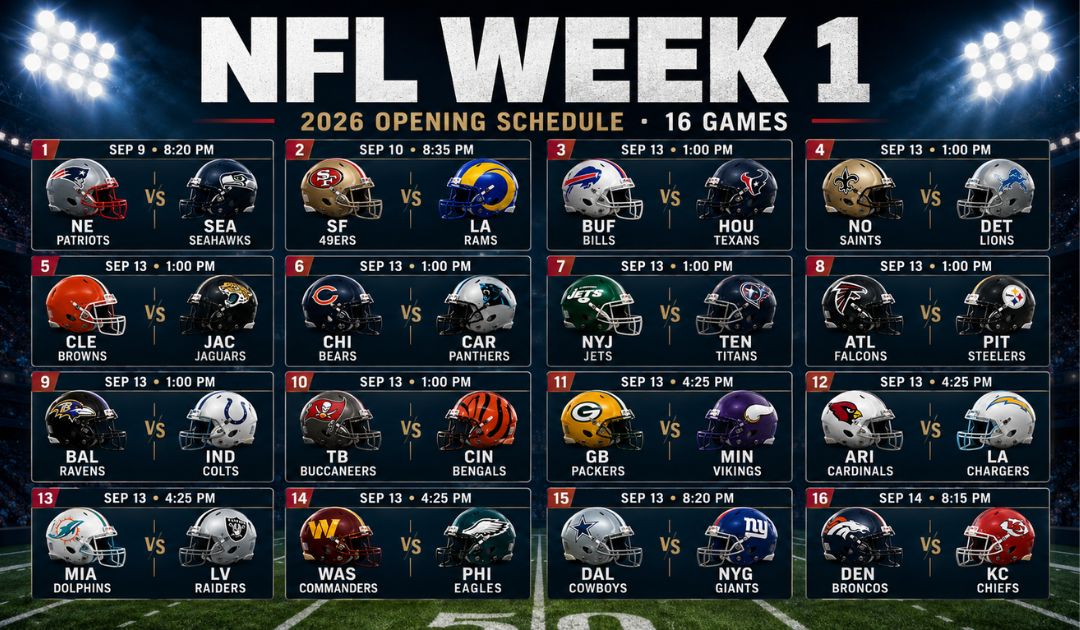 NFL Week 1 Predictions for All 16 Games